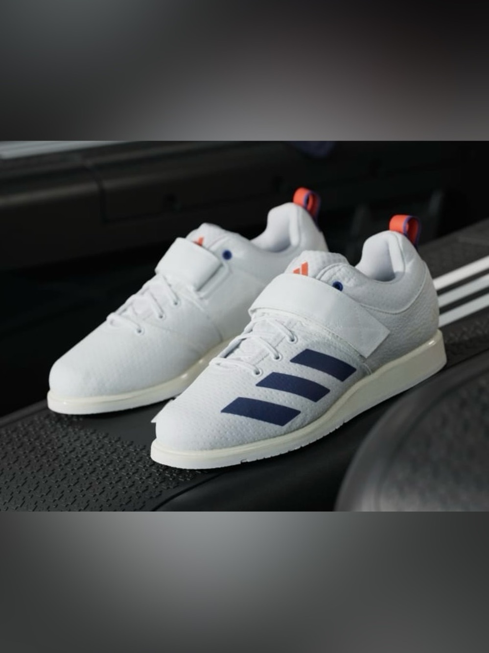 adidas Power lift 5 White and Navy Women's size 6 , Men’s size 5 - Picture 2 of 7